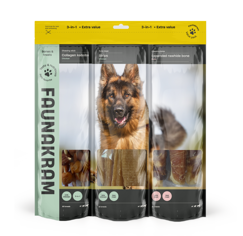 Faunakram 3 в 1 Лакомства 3 х 200 гр