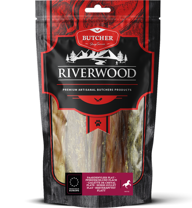 RIVERWOOD 140186 dried treats horse meat strips 150g