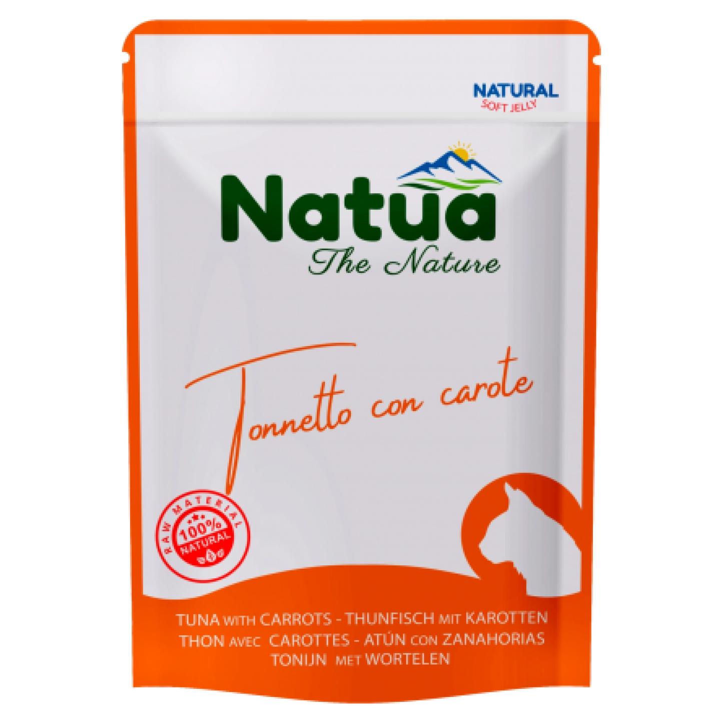 Natua пауч за котка с риба тон и моркови в желе 70 гр