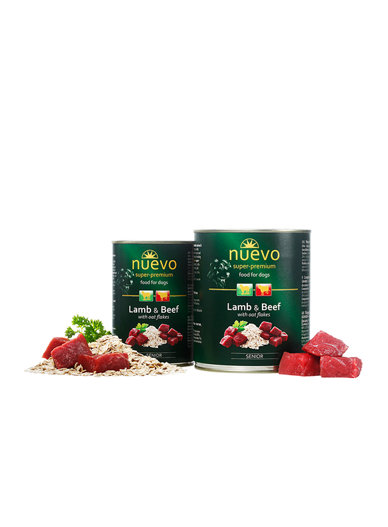 NUEVO SENIOR агне, говеждо и овесени ядки
