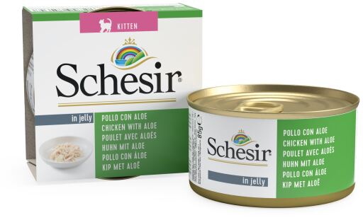 SCHESIR за котка с пиле и алое в желе 85гр