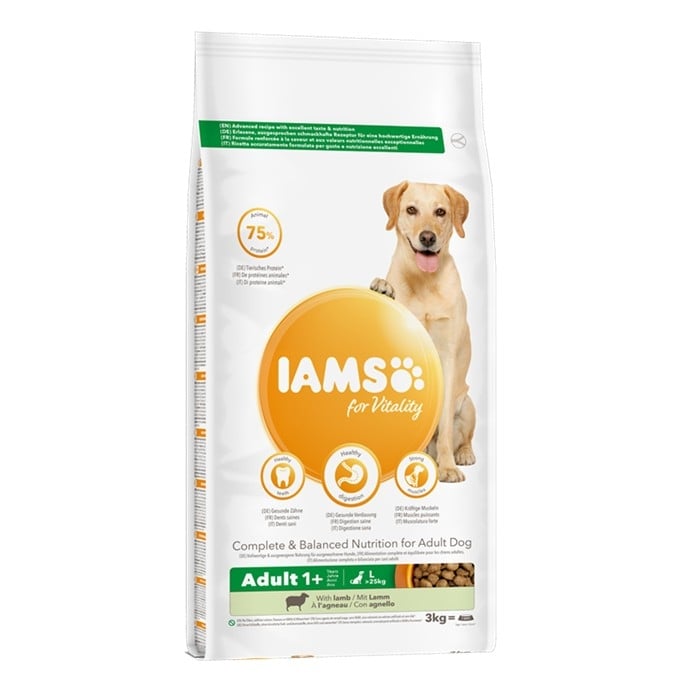 Iams за кучета от големи породи с агнешко 12кг