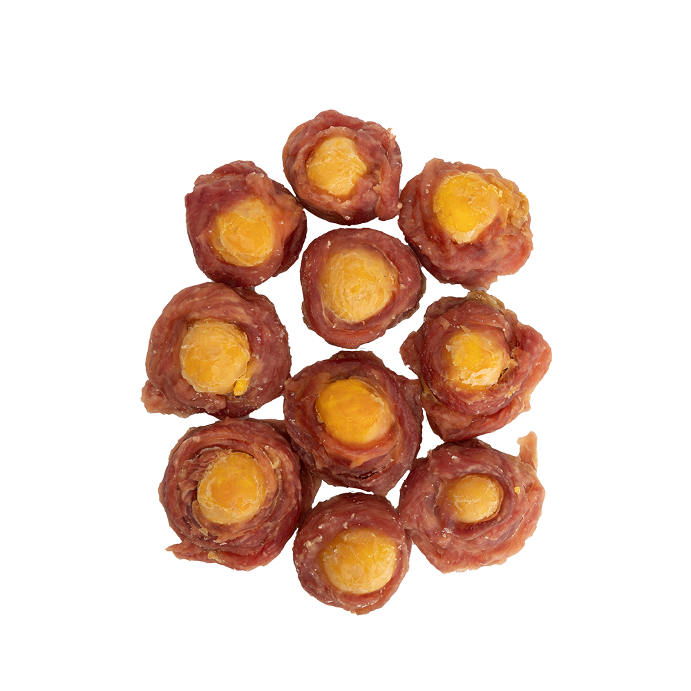 UNIQ PETS меки лакомства с патешко и яйчен жълтък 250гр