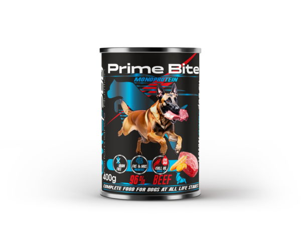 Prime Bite-консерва за куче с говеждо месо и моркови 400гр