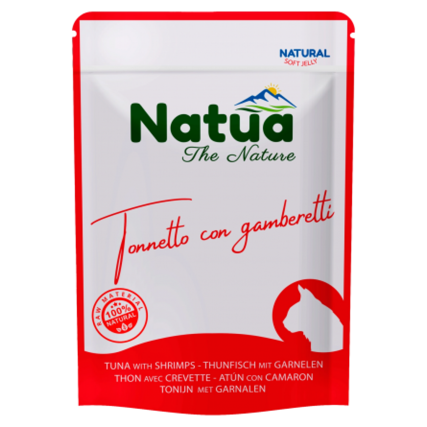 Natua пауч за котка с риба тон и скариди в желе 70 гр