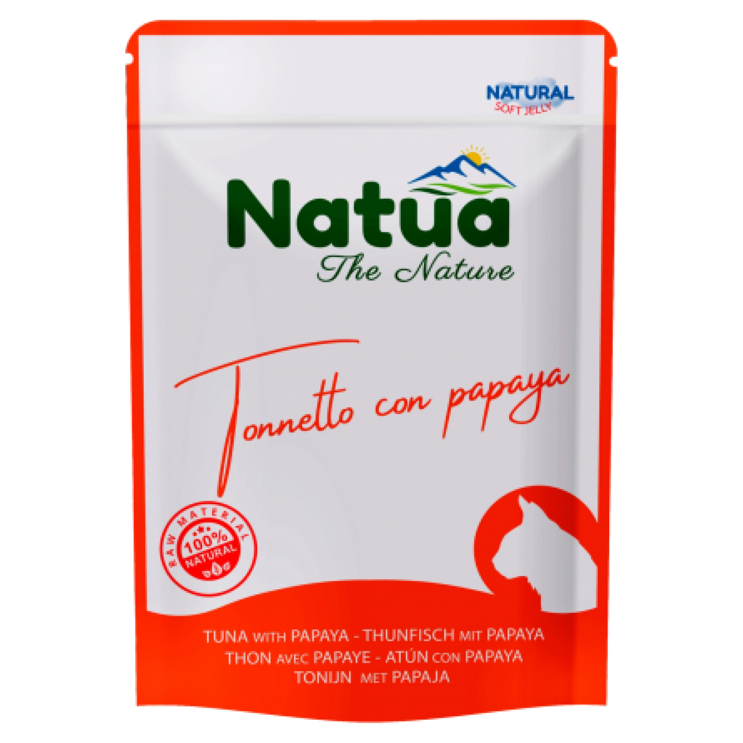 Natua пауч за котка с риба тон и папая в желе 70гр