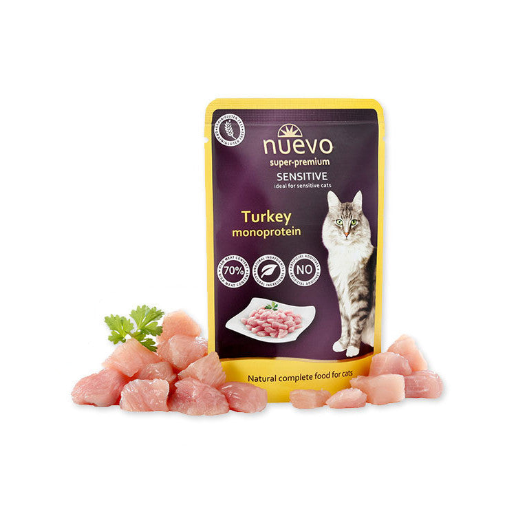NUEVO SENSITIVE пауч за котки с пуйка 85гр