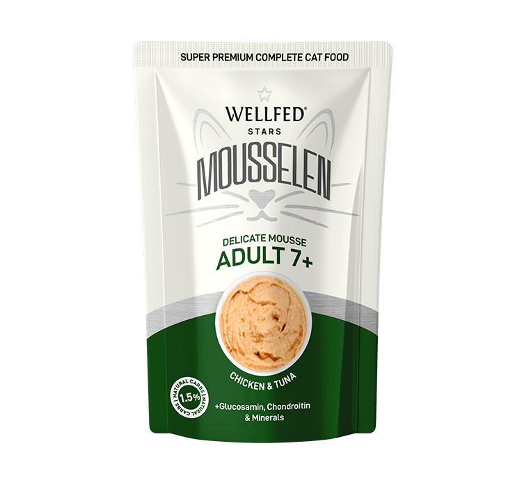 WELLFED мус за котки 7+ години с пиле и риба тон 40гр