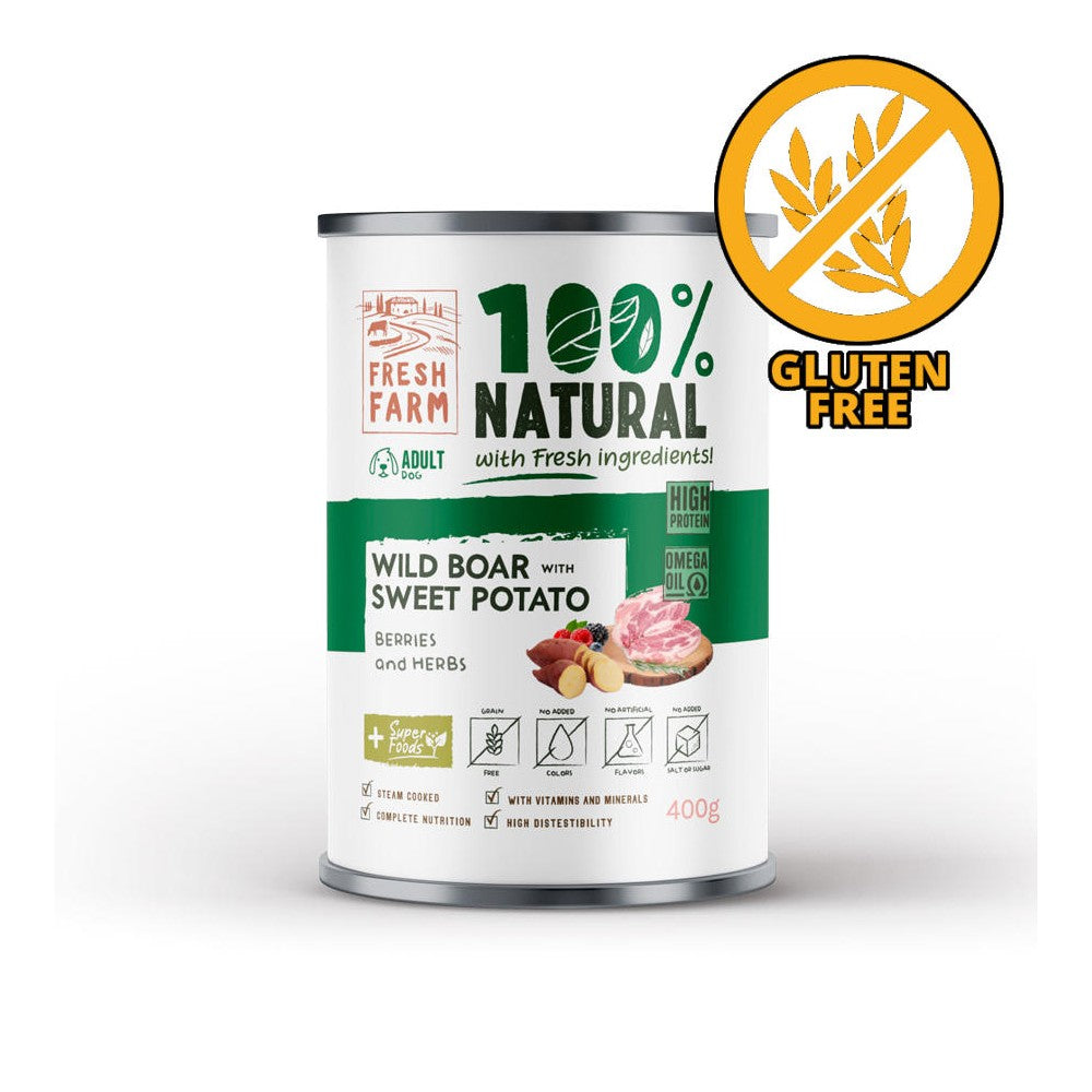 ФРЕШ ФАРМ куче терин Глиган, горски плодове и билки 400гр