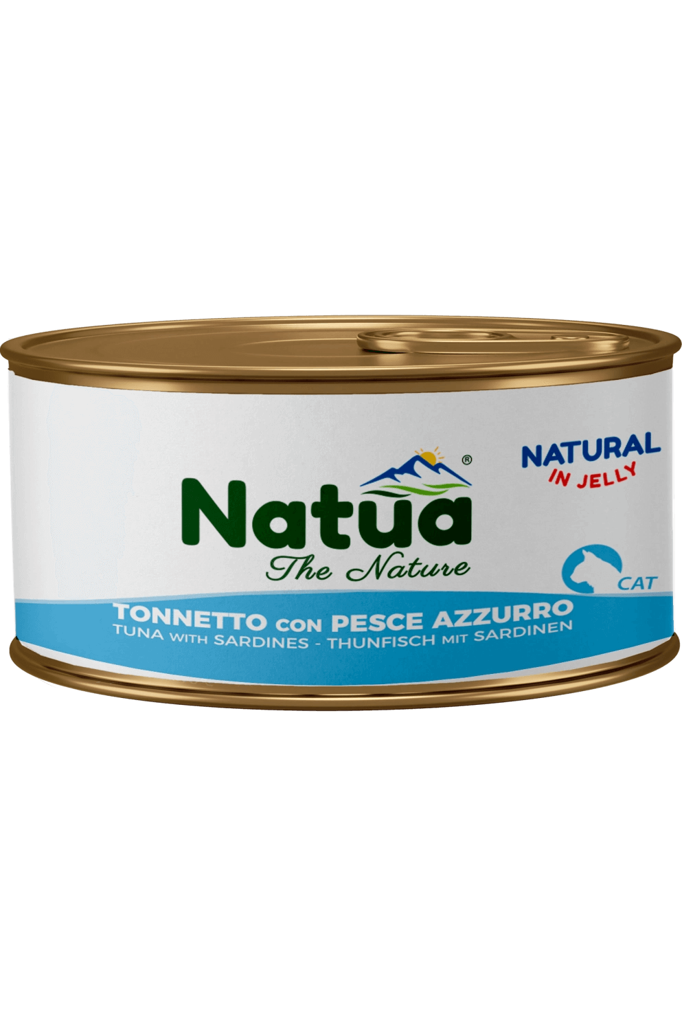 Natuа котка Риба тон и сардини в желе 85 гр