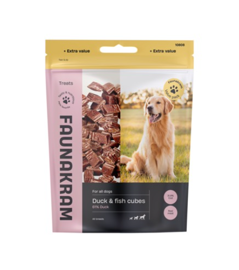 FAUNAKRAM Duck & fish cubes 300 гр