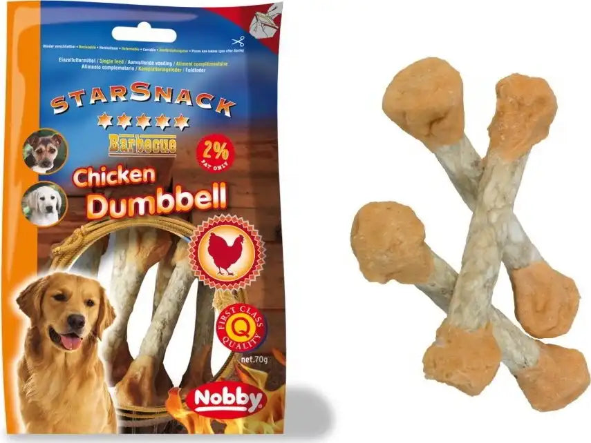 NOBBY лакомство StarSnack Barbecue CHICKEN DUMBBELL 70гр
