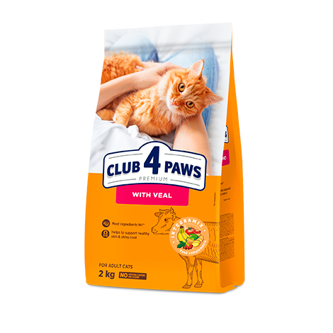 Club 4 Paws Premium Adult Cat с телешко 14кг