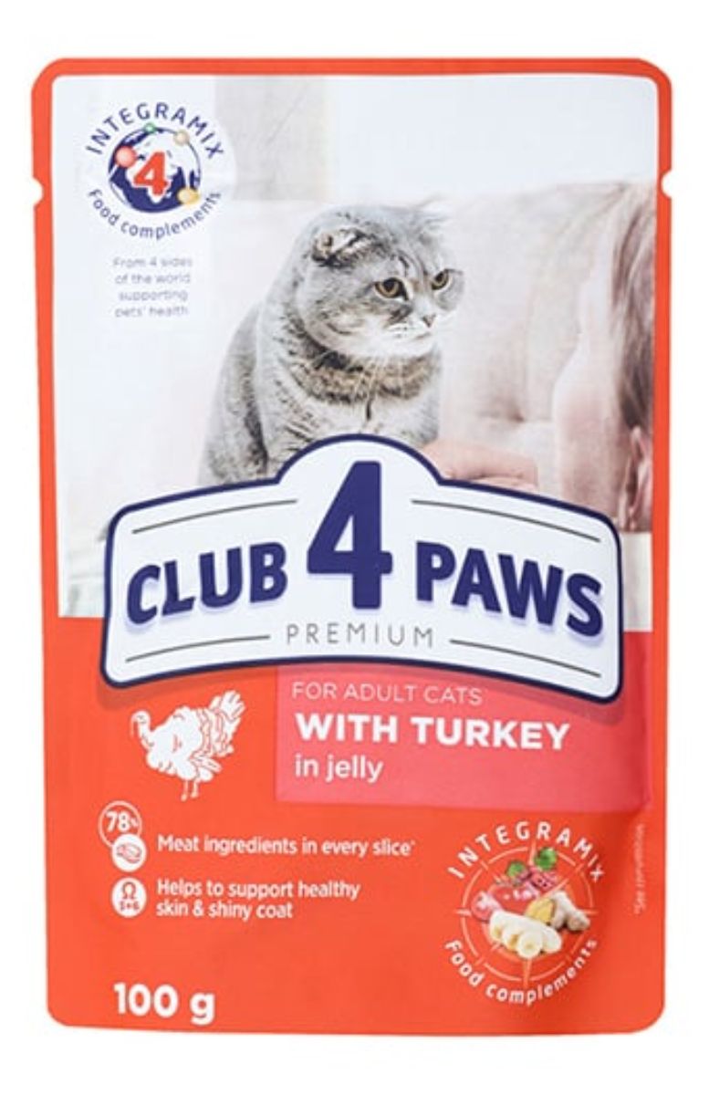 Club 4 Paws пауч за котка с Пуйка в желе 100гр