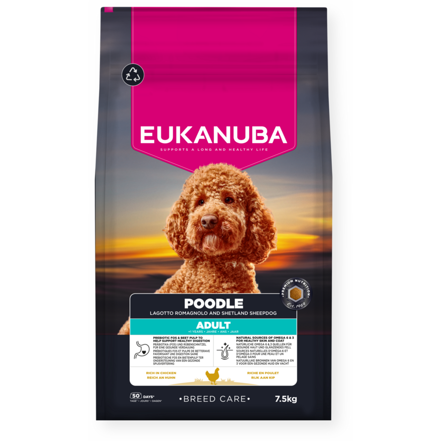 EUKANUBA храна за средни пудели с пиле 7.5кг