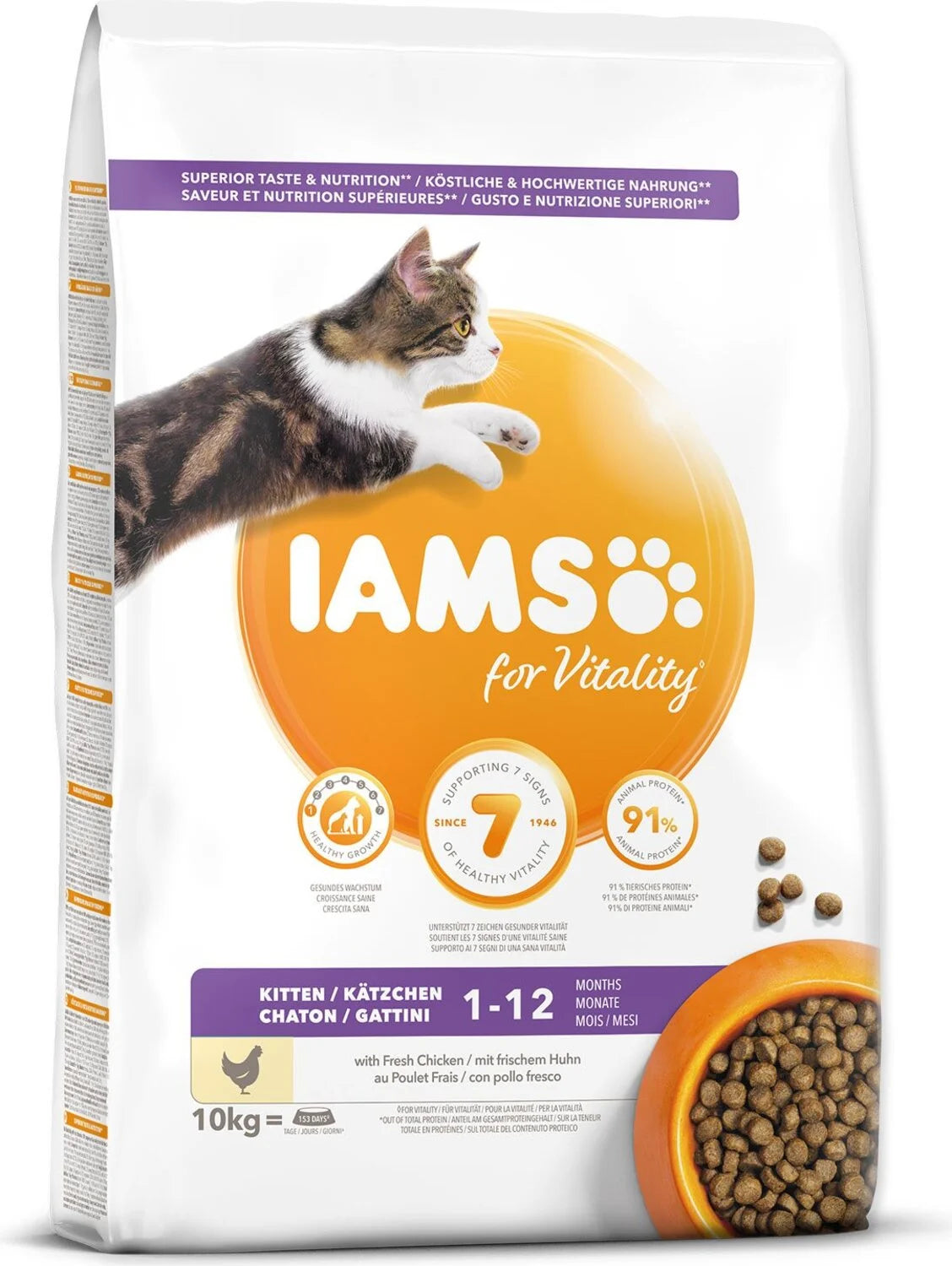 IAMS CAT KITTEN с пиле
