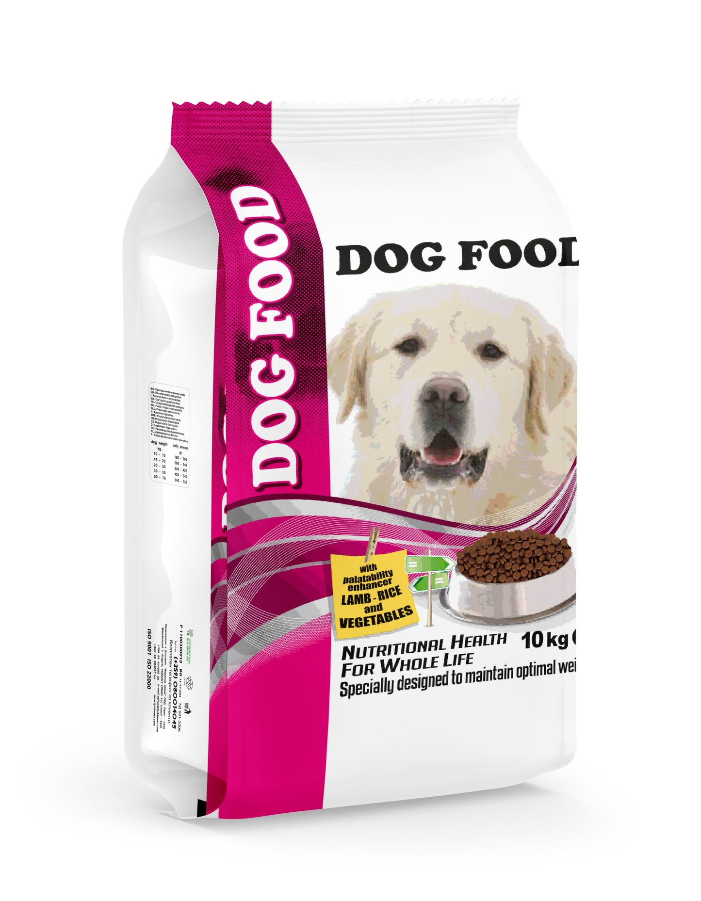 DOG FOOD агнешко, ориз и зеленчуци 10 кг..
