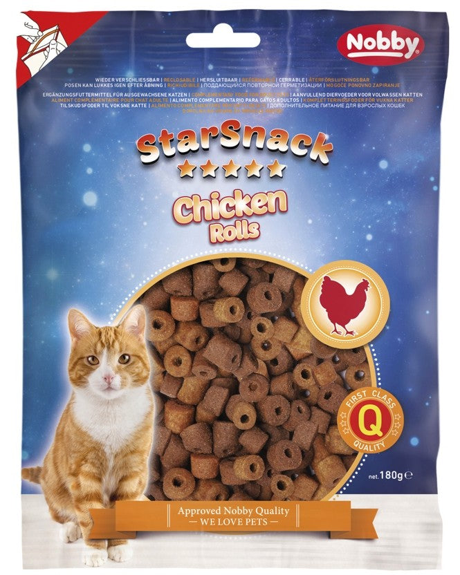 NOBBY лакомство за котка StarSnack Chicken Rolls 180гр