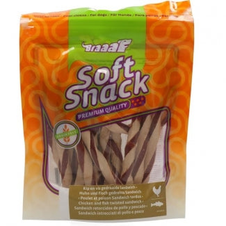 BRAAAF Меки лакомства спирали пиле и риба 85г