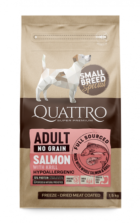 QUATTRO 7 kg dry dog food salmon and krill