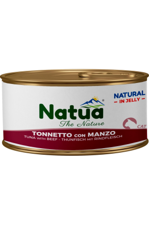 Natua котка Риба тон и говеждо в желе 85 гр