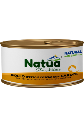 Natua котка Пиле и моркови в бульон 85 гр