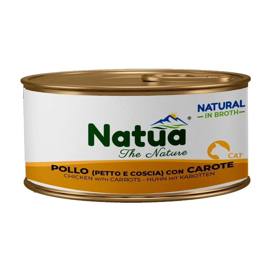 Natua котка Пиле и моркови в бульон 85 гр