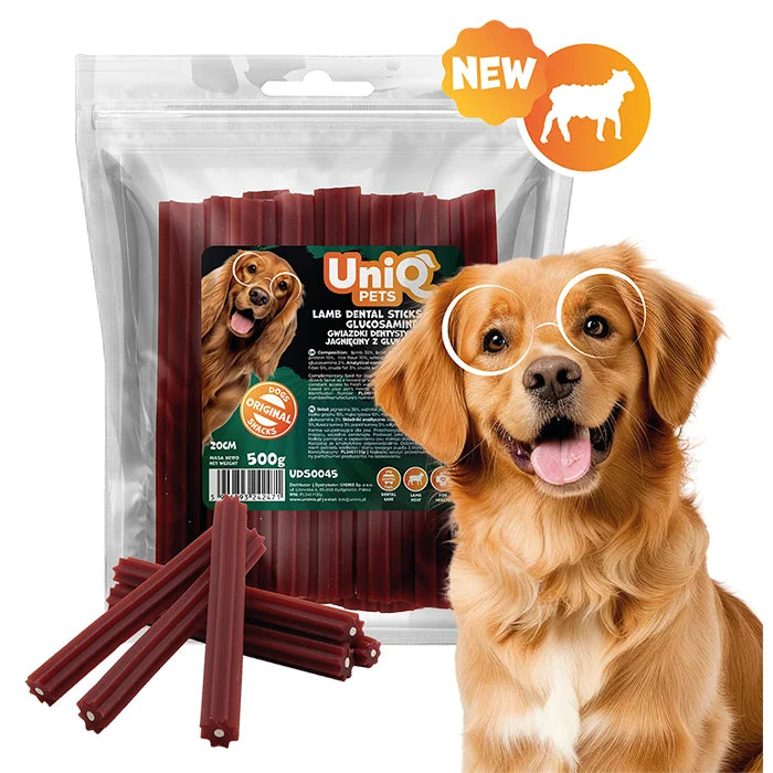 UNIQ PETS агнешки дентални стикове 500гр