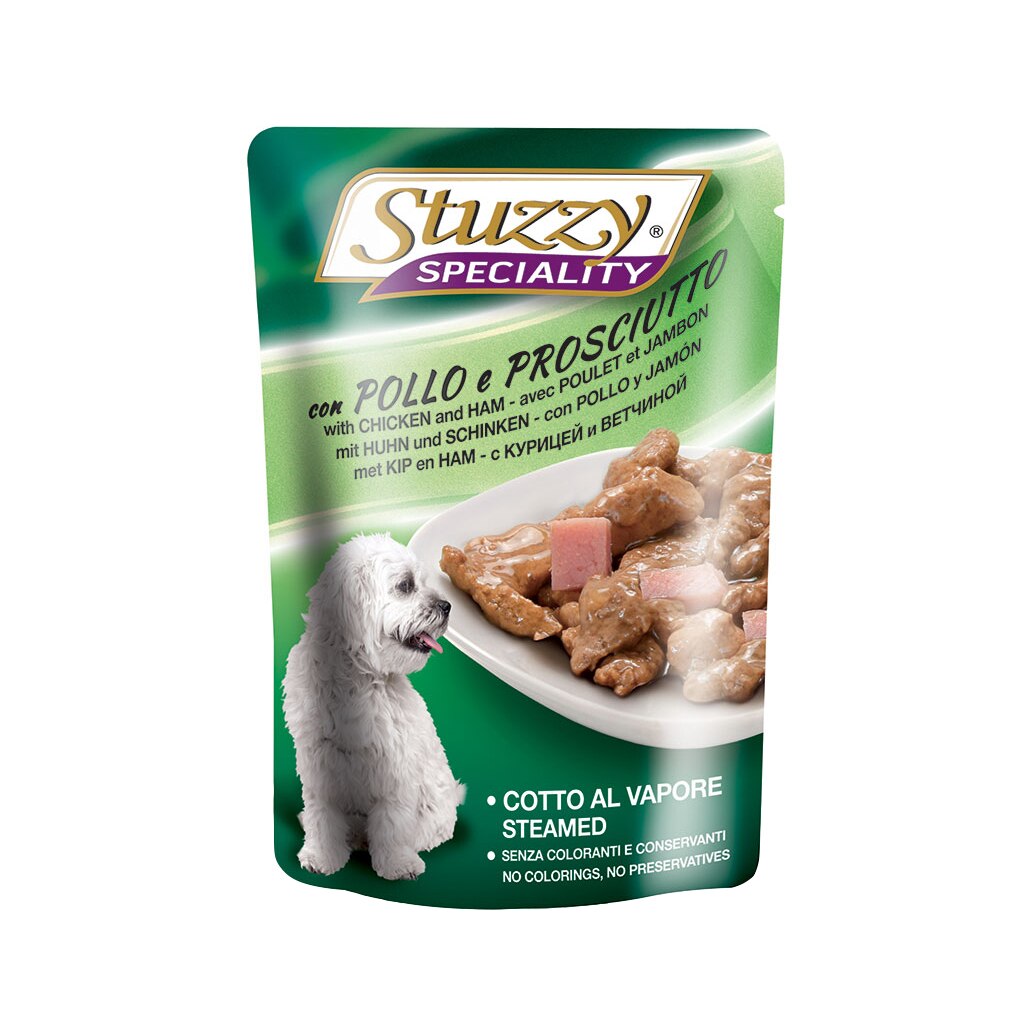 STUZZY пауч за кучета с пиле и прошуто 100гр