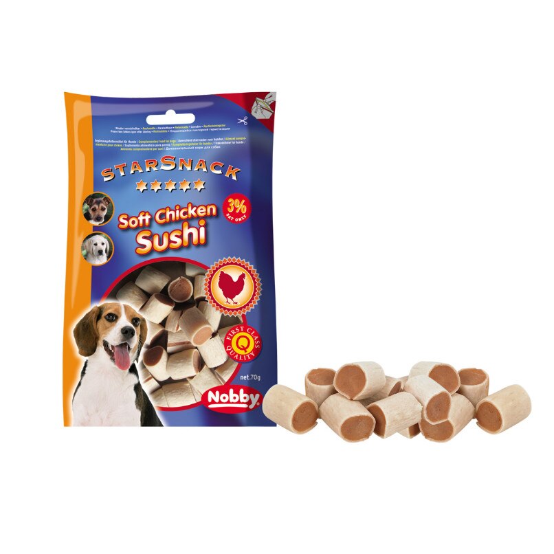 NOBBY лакомство StarSnack SOFT CHICKEN SUSHI 70гр