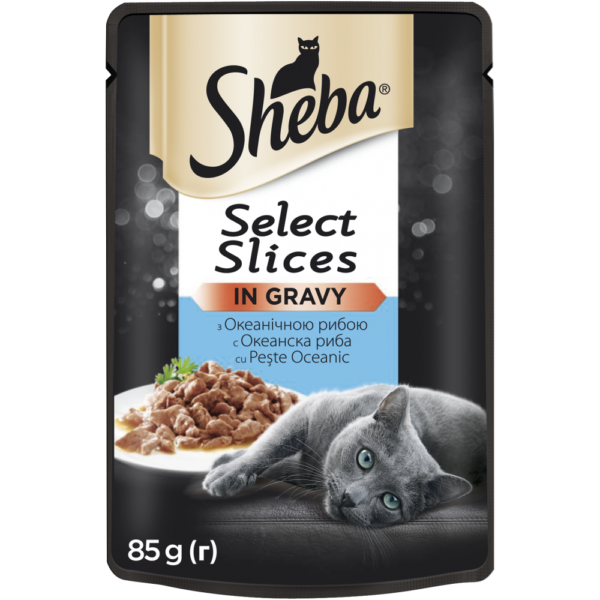 Sheba Select Slices in gravy Океанска риба 85 гр.