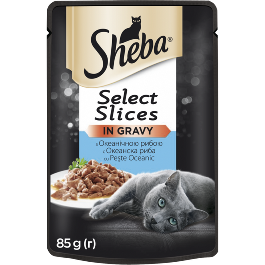 Sheba Select Slices in gravy Океанска риба 85 гр.