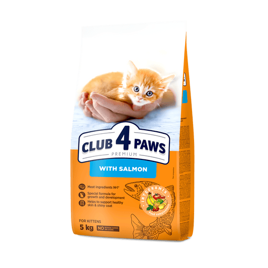 Club 4 Paws Premium Kitten със Сьомга 5кг
