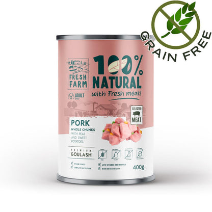 ФРЕШ ФАРМ куче гулаш Свинско, грах и сладки картофи