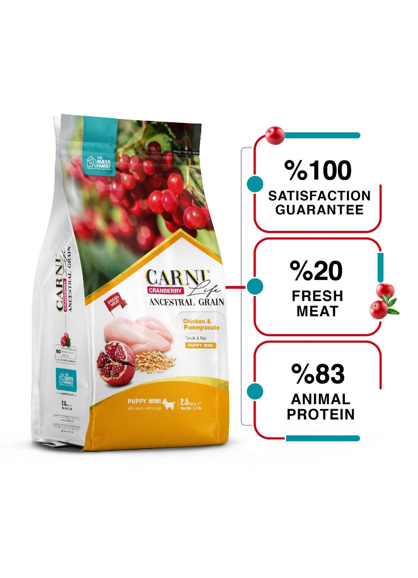 Carni Life Cranberry PUPPY MINI С ПИЛЕ И НАР за дребни породи кучета