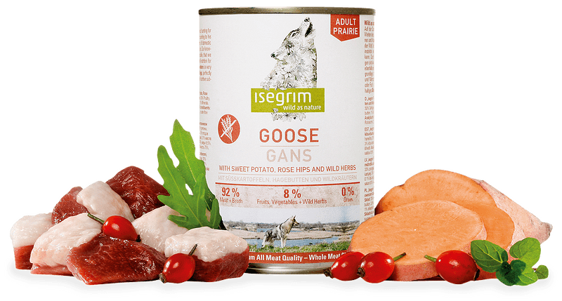 ISEGRIM куче гъска, сладки картофи и билки