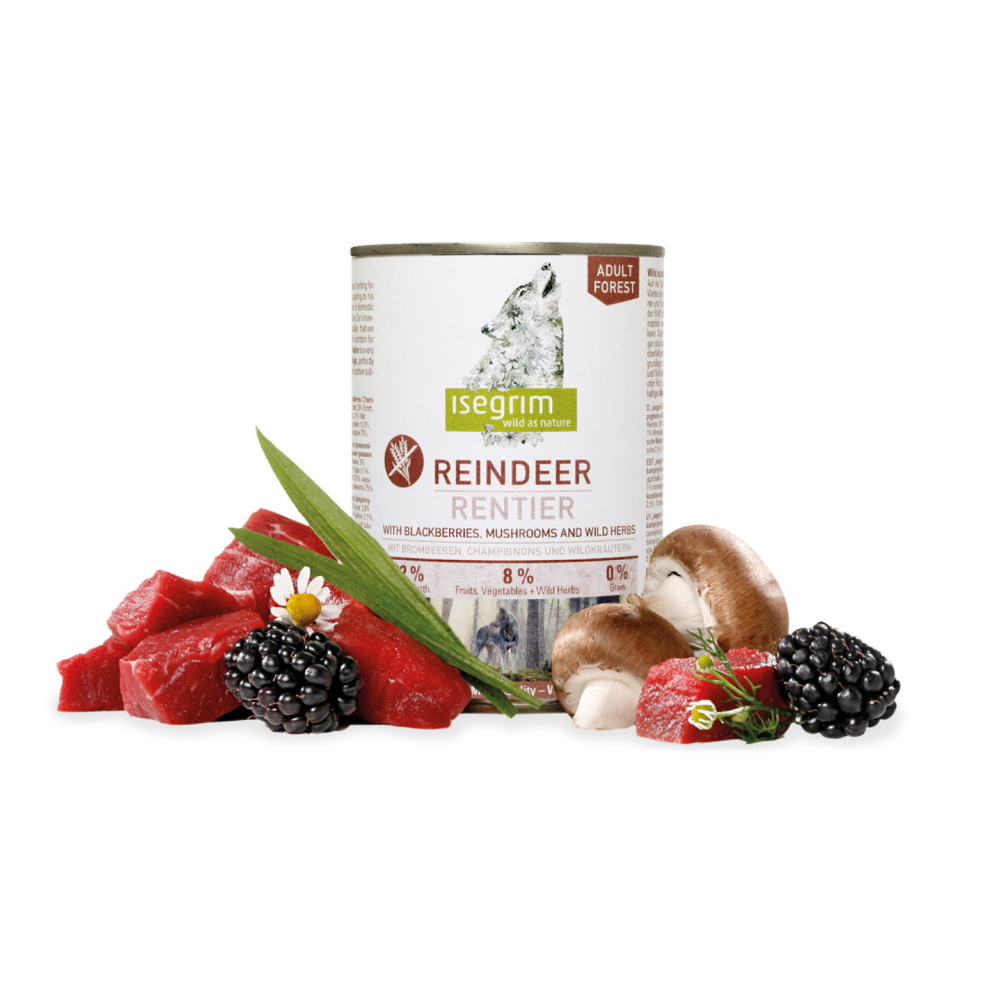 ISEGRIM куче елен, къпини и гъби