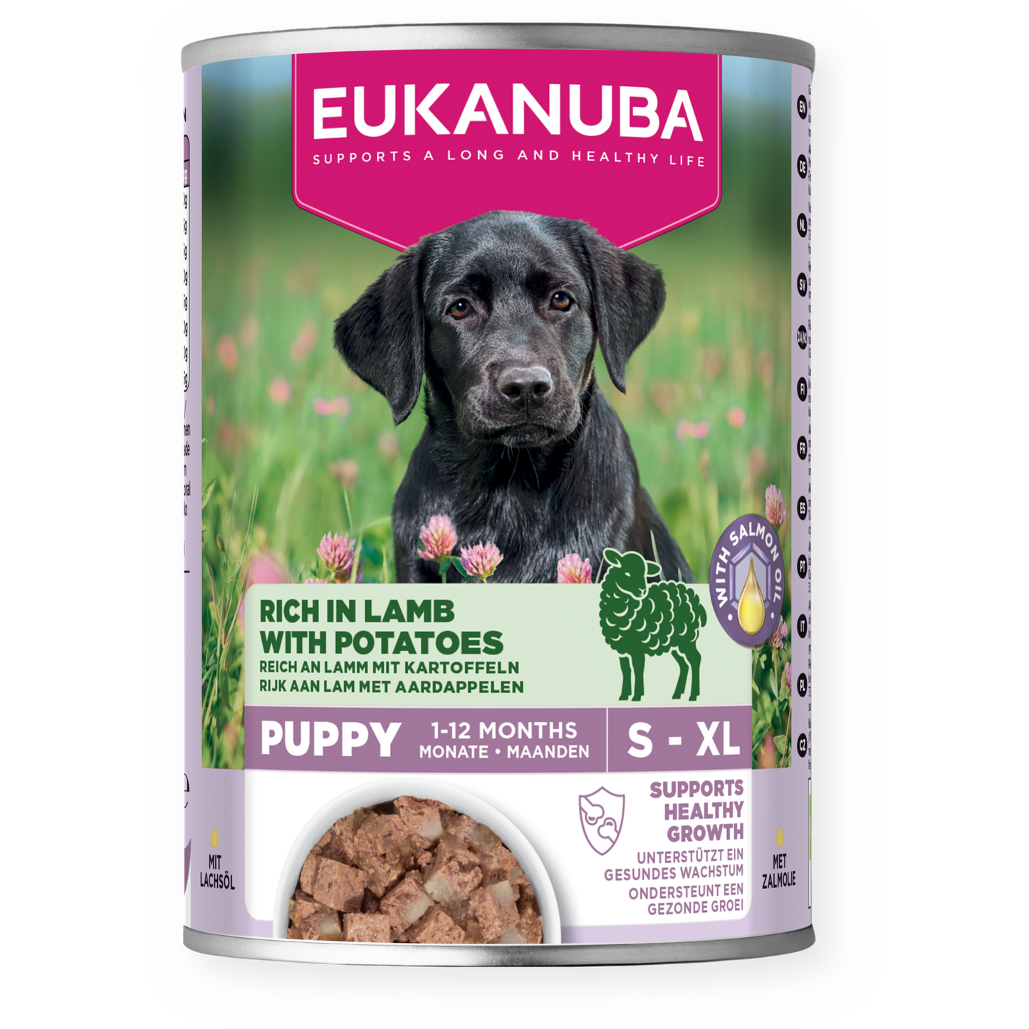 EUKANUBA консерва за подрастващи кученца от всички породи с агнешко и картофи 400гр