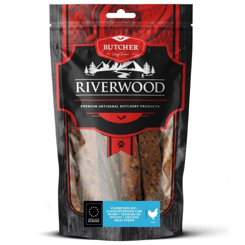 RIVERWOOD 140033 dried treats chicken strips 150g