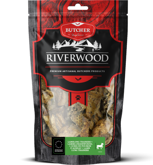 RIVERWOOD сушени лакомства агнешки бял дроб хапки 100гр