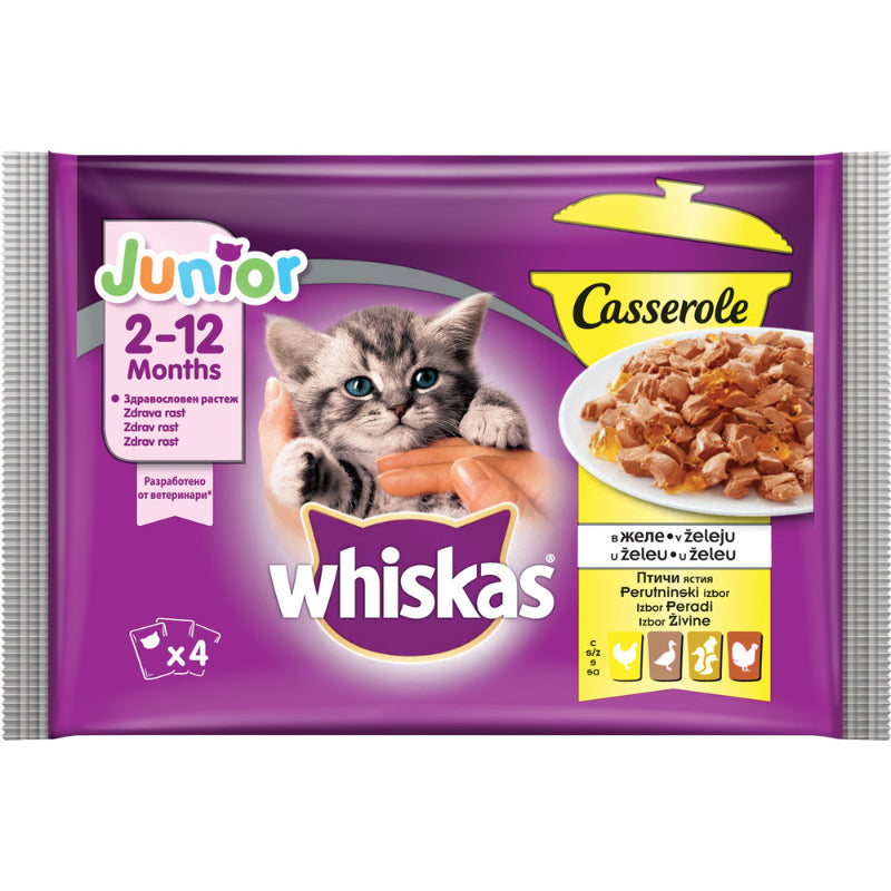 Whiskas Junior Птичи ястия в желе 4х85 гр.