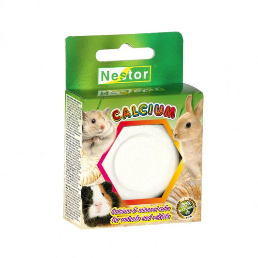 Calcium and mineral cube for rodents and rabbits