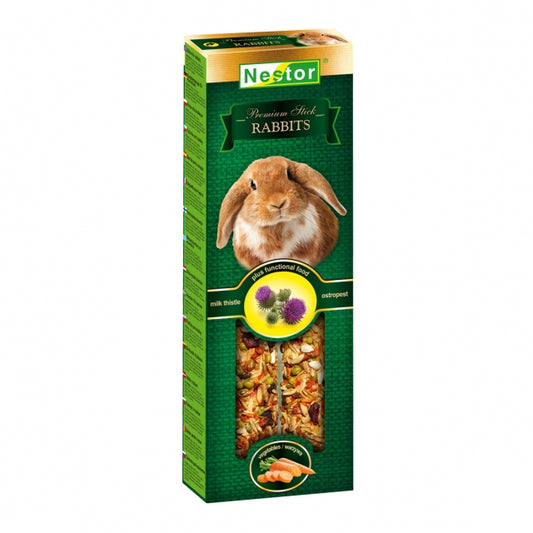 Премиум пръчица за зайци с бял трън и моркови