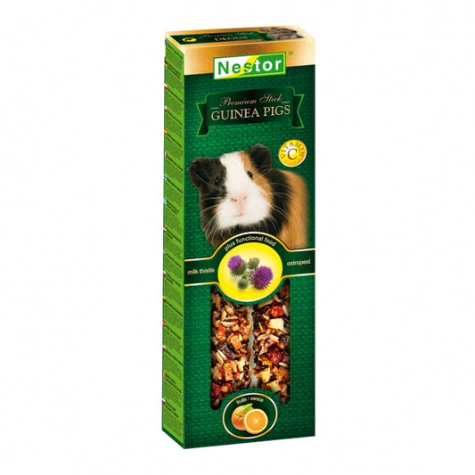 Премиум пръчица за морски свинчета с бял трън и портокал