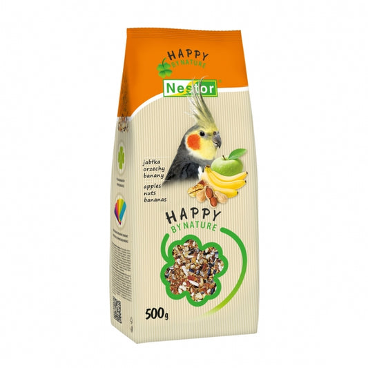 Премиум храна за средни папагали с ябълки, ядки и банани 500гр