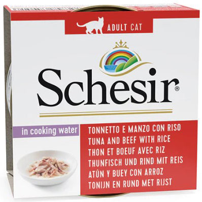 SCHESIR за котка с риба тон, говеждо и ориз в сос 85гр
