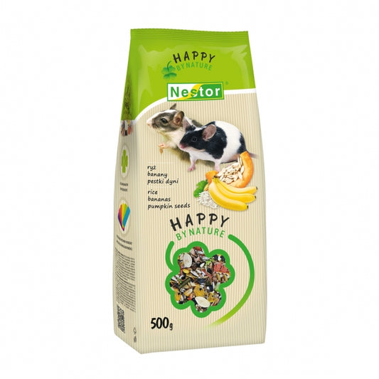 Премиум храна за джербили и мишки с ориз, банани и тиквени семки 500гр