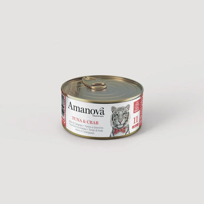 Amanova консерва за котки с риба тон и раци в желе 70гр