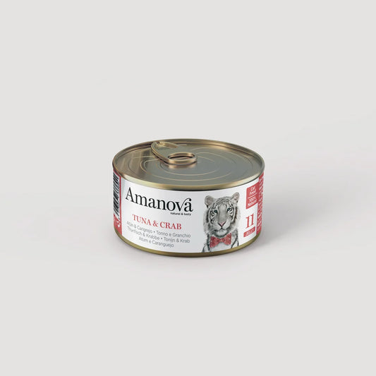 Amanova консерва за котки с риба тон и раци в желе 70гр