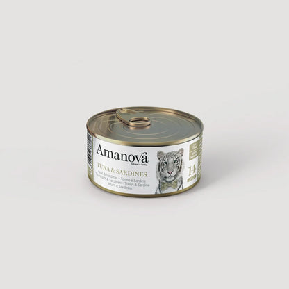 Amanova консерва за котки с риба тон и сардини в желе 70гр